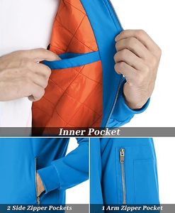 Chaqueta de bombardero para hombre, chaqueta informal de otoño invierno y abrigos, prendas de vestir - Product Image 5