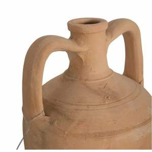 Pot en terre cuite fait à la main de 12 pouces de diamètre avec une hauteur de 20 pouces, finition naturelle/non vernie, élégantes urnes et pots avec 2 poignées - Product Image 2