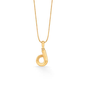 Colgante de Oro con Letra D Diva - Amuleto con Forma de Número - Product Image 3