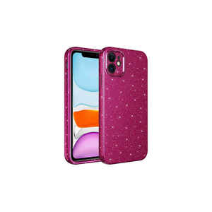Étui de protection pour appareil photo Netzy Luxury Glitter pour iPhone 12, TPU souple premium avec série Safa Koton, anti-traces de doigts, style INS - Product Image 1