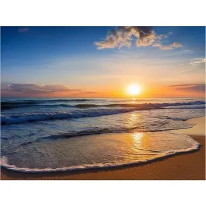 Sunset Sea Beach Sand Sky Tile Mural Cocina Baño Ducha Wall Art Backsplash Categoría de producto Murales de pared - Product Image 1