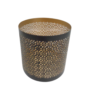 Support en métal rond en fer de qualité supérieure nouveau Design pot de bougie de couleur noire pour la décoration de salon à la main - Product Image 1