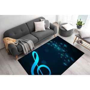 Printed <b>Rug</b> - Treble Clef <b>Rugs</b>, Girl Room <b>Rug</b>, Modern <b>Rugs</b>, Art <b>Rug</b>,<b>Chenille</b> <b>Rug</b> - Product Image 3