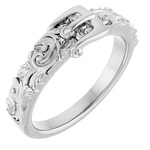 Stuller 14KW Belt Buckle <b>Ring</b> 57995:103P Gift for Occasion - Product Image 1