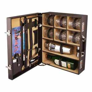 Top Selling Luxury Homeware Portable Wine Accessory Briefcase <b>Stainless</b> Steel Eco-Friendly Design Customizable Color Logo - Product Image 1