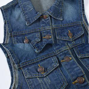 Customized <b>women</b> ladies girl Distressed <b>Denim</b> Vest <b>waistcoat</b> sleeveless vintage style <b>Denim</b> Vest <b>For</b> <b>Women</b> - Product Image 3