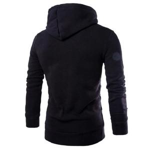 Otoño nuevas sudaderas con capucha para hombre 100% sudaderas con cremallera de algodón en colores sólidos para hombre para invierno - Product Image 1