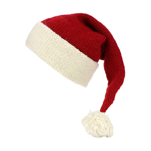 Customized Embroidered Logo <b>Festival</b> <b>Party</b> Decoration Red Xmas <b>Hat</b> Unisex Wool Winter Knitted Beanie Cuffed Daily Wear High - Product Image 1