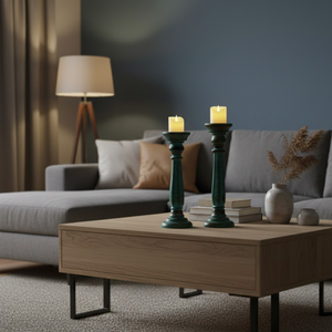 Candelabro Decorativo de Madera |   Candelabro de Forma Cónica |   Mesa de Comedor para Sala de Estar |   Decoración Moderna - Product Image 1