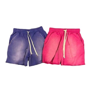 New Style Custom Street High Quality Cotton French Terry Raw Hem Tie Dye <b>Shorts</b> for <b>Men</b> Made By RAM Industry - Product Image 1