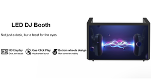Cabina de <span class=keywords><strong>DJ</strong></span> Portátil de 6 Pies con Pantalla LED Integrada |   Soporte de Exhibición para <span class=keywords><strong>DJ</strong></span> Estable y que Ahorra Espacio para Clubes y Festivales - Product Image 4