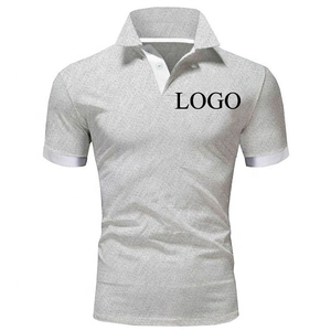 <b>Top</b> Quality <b>Men's</b> Casual T Shirt High Quality 100% Cotton Breathable Polo with Short Sleeves Solid Pattern Custom Logo Printed - Product Image 3