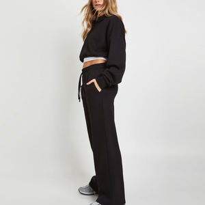 Conjunto Deportivo Casual de Dos Piezas para Mujer, Color Sólido, Precio al por Mayor, Servicio OEM, Sudadera y Pantalones Elásticos / Precio de Fábrica - Product Image 1