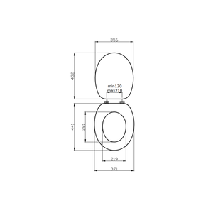 Tapa de Inodoro Gris Antracita, Tamaño Universal con Bisagras Metálicas, Accesorio Elegante para Baño - Product Image 3