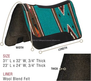 Sous-selle en laine noire avec motif sud-ouest et accents en cuir, design tissé coloré, léger, type taille basse, approvisionnement ODM - Product Image 5