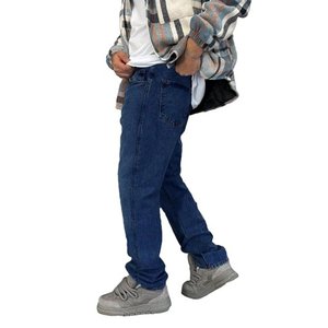 Pantalon Baggy en Jean Vintage Noir à Jambes Larges pour Hommes Pantalon à Lame Courbée Streetwear Cowboy Pantalon Droit en Denim Décontracté - Product Image 5