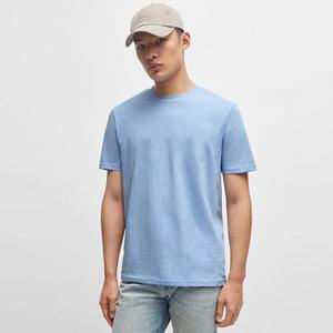 เสื้อยืดผู้ชายทรงพอดีตัวมาใหม่ฤดูร้อนเสื้อยืดแขนสั้นคอกลมผ้าโพลีเอสเตอร์ผ้าฝ้ายคอ - Product Image 1