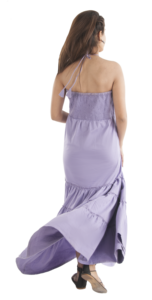 ชุดเดรสทำงานเปิดไหล่ของสาวทันสมัยผ้าฝ้ายลูกไม้สีธรรมชาติสายรัดข้อเท้าเป็นมิตรต่อสิ่งแวดล้อม - Product Image 2