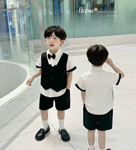High Quality 3-Piece Formal for Baby <b>Boys</b> Includes Summer Patterned Vest <b>Bow</b>-<b>Tie</b> Shirt Age Range 1-7 Years New Arrival Wholesale - Product Image 6
