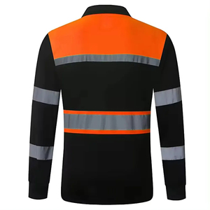 Camisetas Polo de Seguridad de Alta Visibilidad, Transpirables e Impermeables, con Logotipo Personalizado, para Hombre, con Bolsillo y Manga Larga - Product Image 3