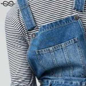 Salopette ample en jean pour homme Bretelles réglables Poches Style décontracté à la mode Combinaison confortable Vêtements de travail - Product Image 3