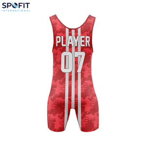 Combinaison de lutte personnalisée pour homme avec fermeture à sangle réglable, logo personnalisé de haute qualité, vêtements de sport, combinaisons de musculation - Product Image 2