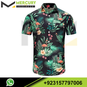 โรงงานขายส่งเย็บปักถักร้อยที่กําหนดเองพิมพ์เสื้อยืดสําหรับผู้ชายขนาดบวกผู้ชายเสื้อยืดชายหาดเขตร้อน - Product Image 3