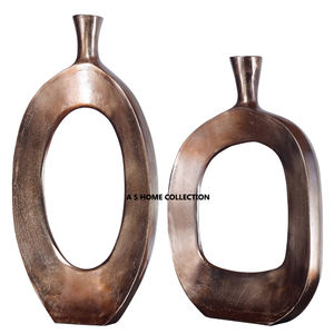 El mejor diseño martillado, florero Chapado en plata a la moda, estilo costero hecho a mano para pisos de balcón de Hotel, bodas - Product Image 5