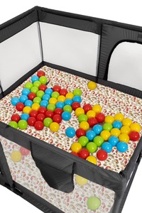 คอกกั้นเด็กเล่นกิจกรรมขนาดใหญ่สไตล์ทันสมัยสำหรับเด็กวัยหัดเดินที่ประตูซิปทรงกลมและคุณลักษณะเป่าลม - Product Image 6