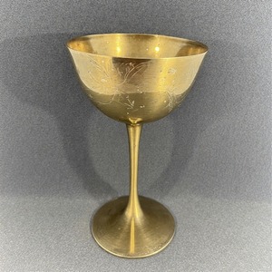 AnointedCup Cáliz sagrado Copa de vino de comunión de latón antiguo Copa vintage hecha a mano para iglesia y ceremonias espirituales - Product Image 1