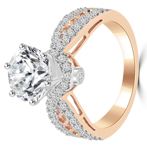 Bagues en moissanite certifiées IGI, plaquées or rose 14 carats, style hip-hop, diamant de laboratoire cultivé, solitaire, coupe ronde, bagues fines pour femmes et hommes - Product Image 2