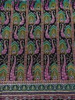 Tissu léger de broderie naturelle en viscose pure avec positionnement de travail imprimé Fantaisie!