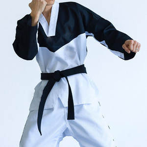 Uniforme de Taekwondo para hombre hecho profesionalmente colores sólidos nuevo diseño uniformes de Taekwondo gran oferta ropa de artes marciales - Product Image 4