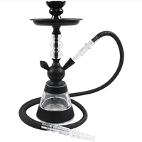 Nouveau design de couleur jaune Accessoires pour fumeurs Narguilé allemand en acier inoxydable avec grand verre de l'Inde au prix de gros