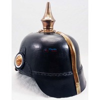 Armure allemande Casque de garde en cuir médiéval Armure en cuir Agate Armure en cuir Casque Pickelhaube médiéval