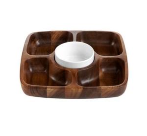 Plateau de service en bois rustique de qualité supérieure Plateaux de luxe décoratifs modernes et simples pour pizza en acacia servant des aliments fournitures pour restaurants et hôtels - Product Image 5