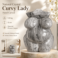 Vente en gros de sculptures de modèles féminins pulpeux en cristal naturel multi-matériaux, sculptures de beautés sensuelles, artisanat en cristal poli