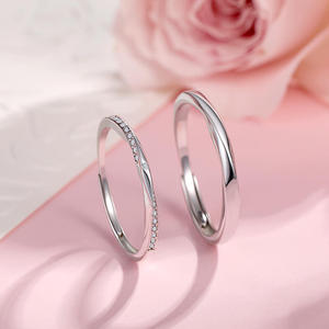 Jeulia Minimalist Twist Adjustable Open <b>Ring</b> for <b>Men</b>-Rhodium & <b>Rose</b> <b>Gold</b> Plated - Product Image 3