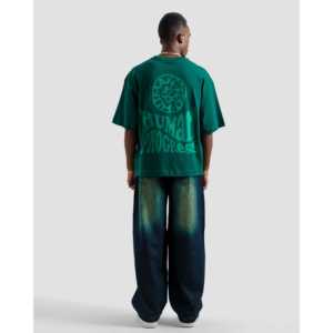 T-shirt imprimé Human Progress en jersey 100% coton respirant, logo brodé en relief compressé, tailles unies, poids 240g 280g - Product Image 2