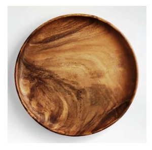 Assiette de service ronde en bois d'acacia la plus vendue assiette de service en bois fabriquée à la main et durable produit de qualité supérieure fait à la main - Product Image 1