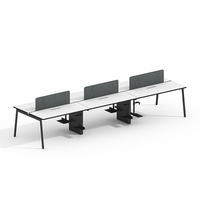 Mobilier de bureau Table de conférence moderne 8 personnes en bois mélaminé Salle de réunion