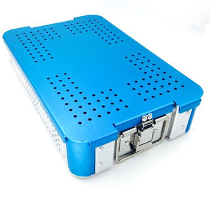 Caja de bandeja de esterilización hueca de acero inoxidable de calidad superior | Caja de almacenamiento de instrumentos quirúrgicos de acero inoxidable - Product Image 4