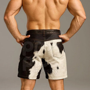 Pantalones Cortos de Cuero Vacuno para Hombre, Personalizados, Elegantes, Casuales, Ecológicos, de Primera Calidad, Cómodos, Duraderos, Transpirables y de Secado Rápido - Product Image 6