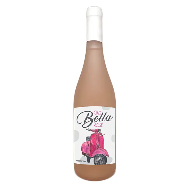 Best Wine Rose Wine Aperitif Italian Color Pink Frosted Bottle Boxes Italian wine table wine