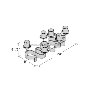 Bougeoir en pot d'argile en terre cuite Bougeoirs à cadre triangulaire fabriqués par Zahid Exports - Product Image 6