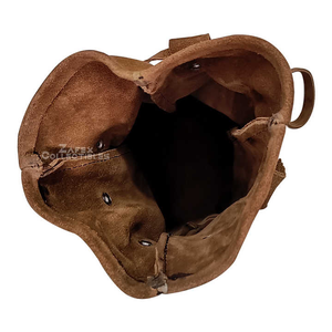 Genuine Leather Bag for Renaissance Fair Cosplay & Costumes Handcrafted Medieval <b>Suede</b> Leather <b>Belt</b> Pouch - Product Image 4