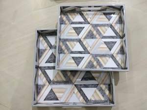 Bandeja de servicio con incrustaciones de hueso hecha a mano, bandeja de servicio con incrustaciones de hueso de nuevo diseño, pieza de la más alta calidad para la decoración de la cocina del hogar - Product Image 5