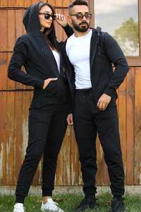 High Quality Tracksuit Black Hooded Unisex Tracksuit for Men and Women Custom Tracksuits for Women - Product Image 5