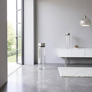 Botella de vidrio de borosilicato transparente con tapa de metal de bambú de 18oz al por mayor, nevera de viaje reutilizable personalizable para beber directamente - Product Image 4