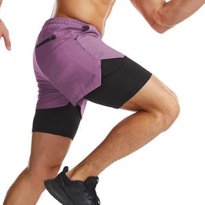 Short actif 2 en 1 pour hommes avec doublure de compression offrant un soutien pendant les entraînements intenses - Product Image 3